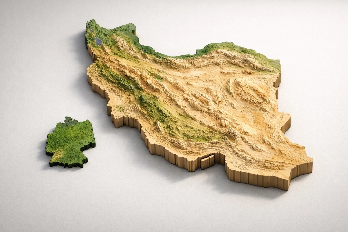 مساحت آلمان نسبت به ایران