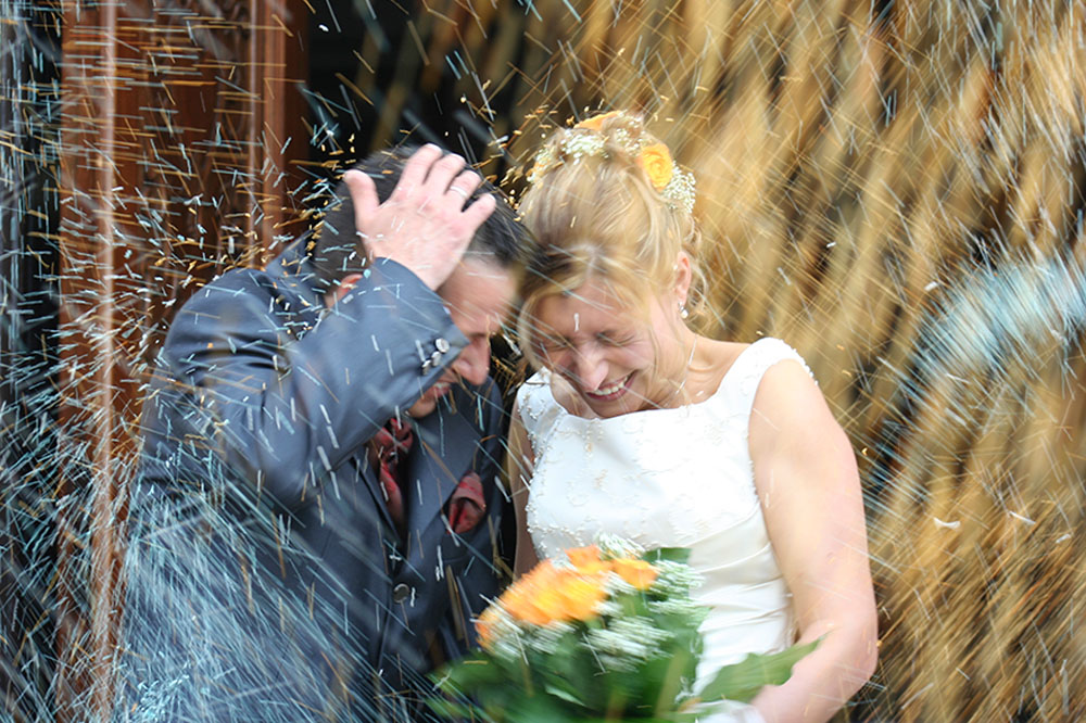 Don't throw rice at a wedding.