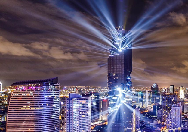 افتتاح بلندترین برج تایلند با نور پردازی منحصر بفرد
